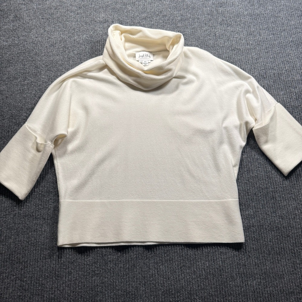 Joseph Ribkoff Sweater Womens Medium Cowl Neck Cream Quiet Luxury Classic Chic
